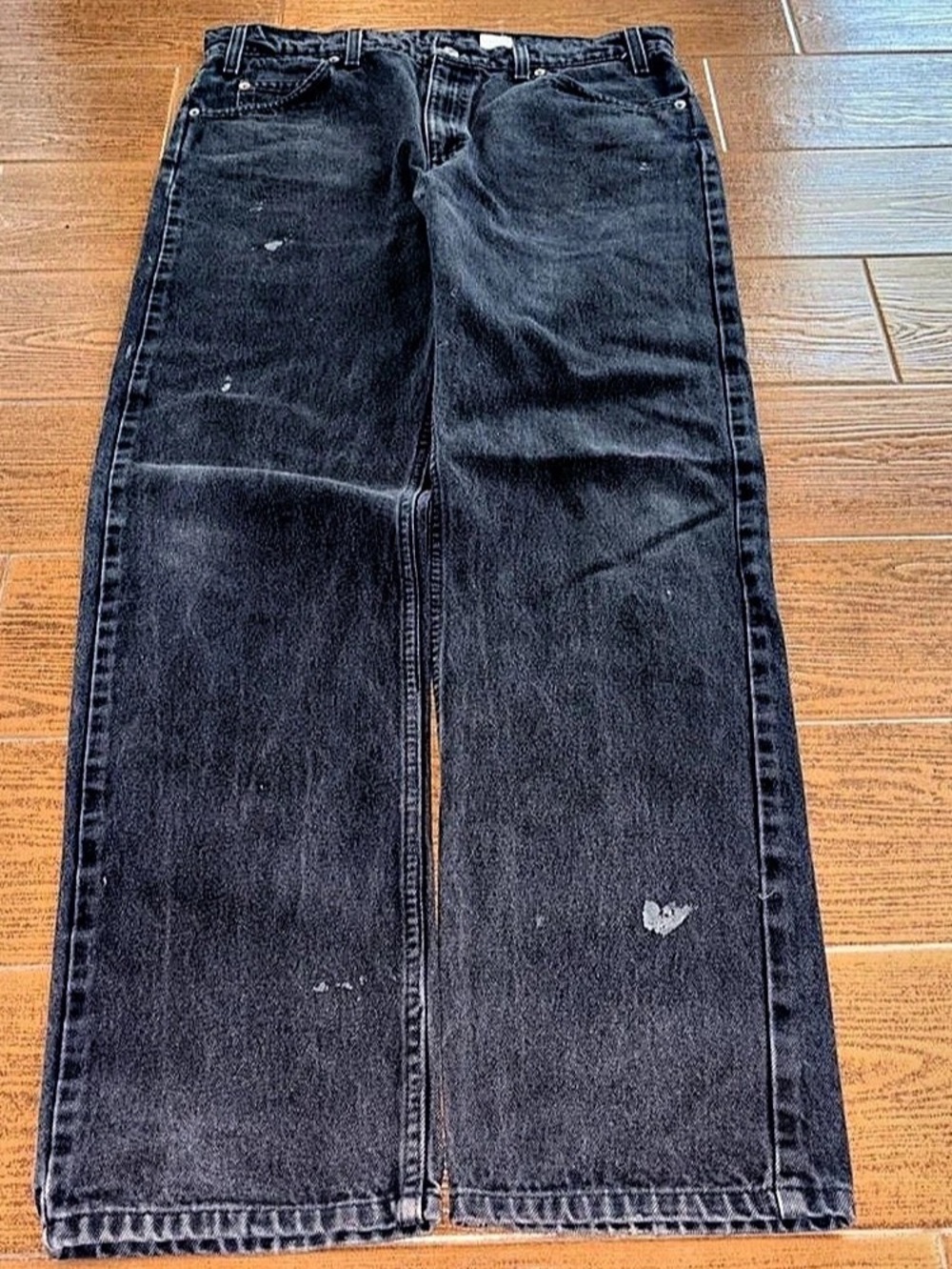 Vintage Orange Tab Levi's 505 Bootcut Jeans Waist 36 x 32 Black